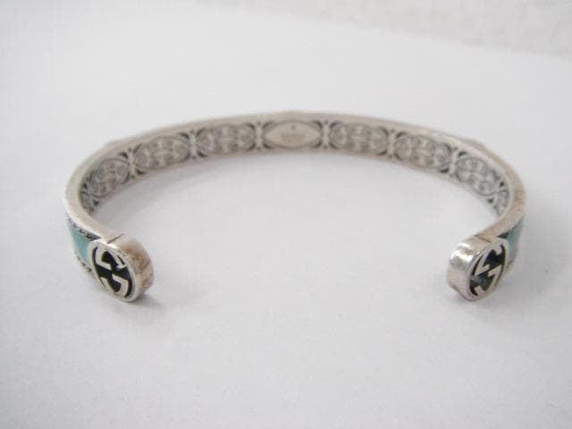 グッチ インターロッキングG ブレスレット ターコイズ バングル サイズ