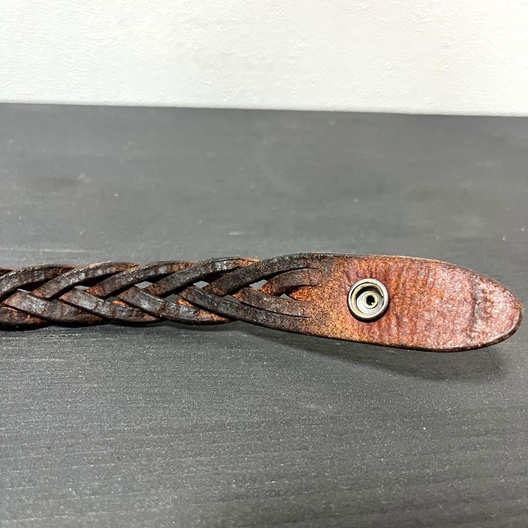 《RRL/ダブルアールエル》Leather Concho Bracelet