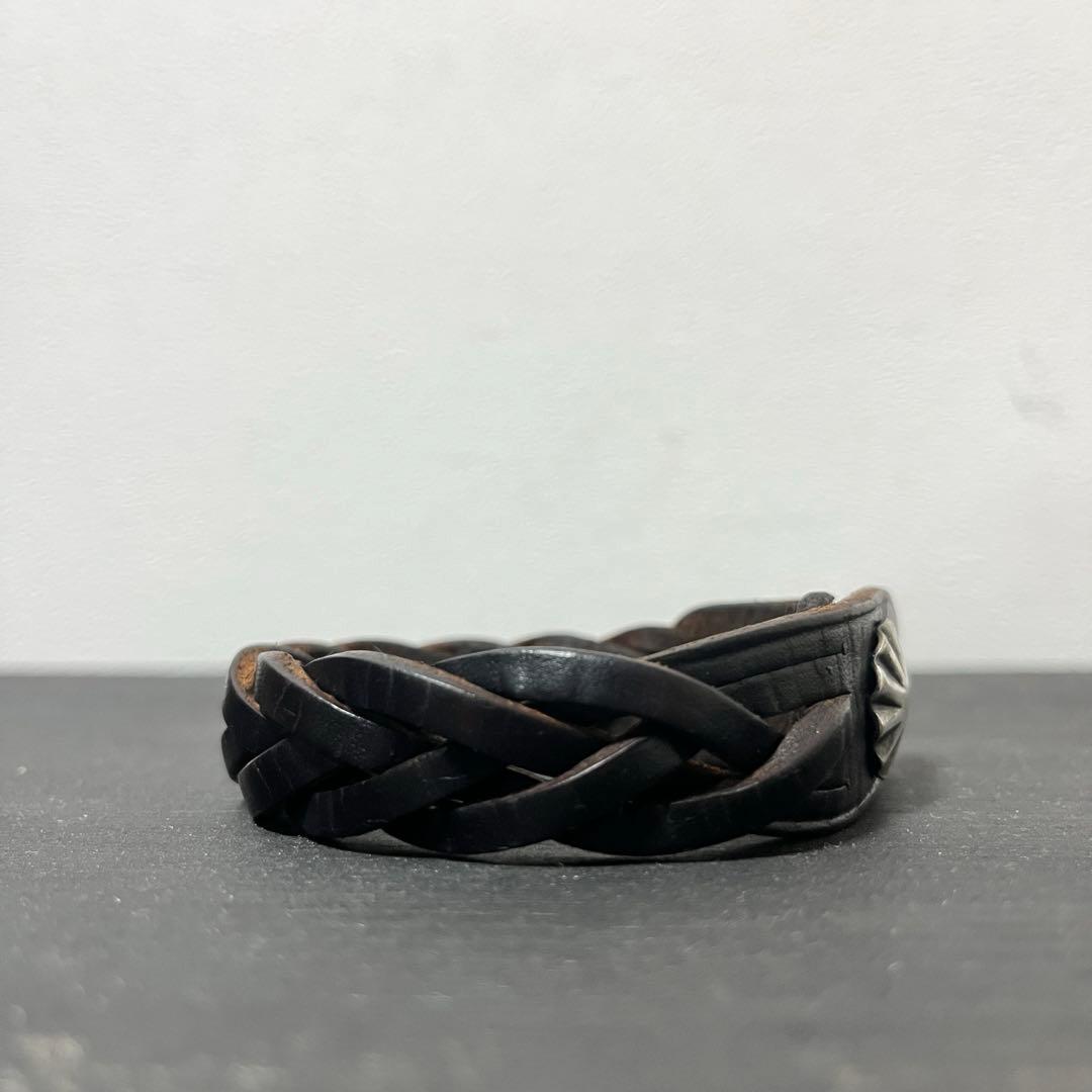 《RRL/ダブルアールエル》Leather Concho Bracelet