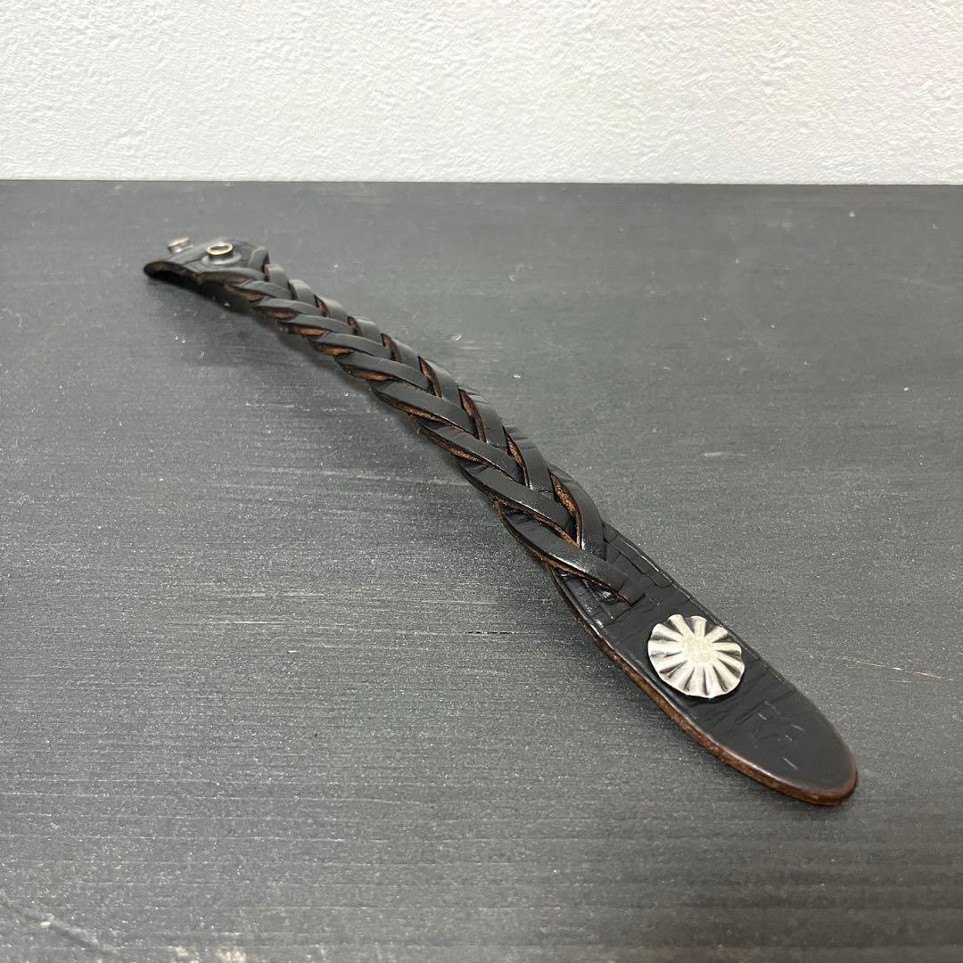 《RRL/ダブルアールエル》Leather Concho Bracelet