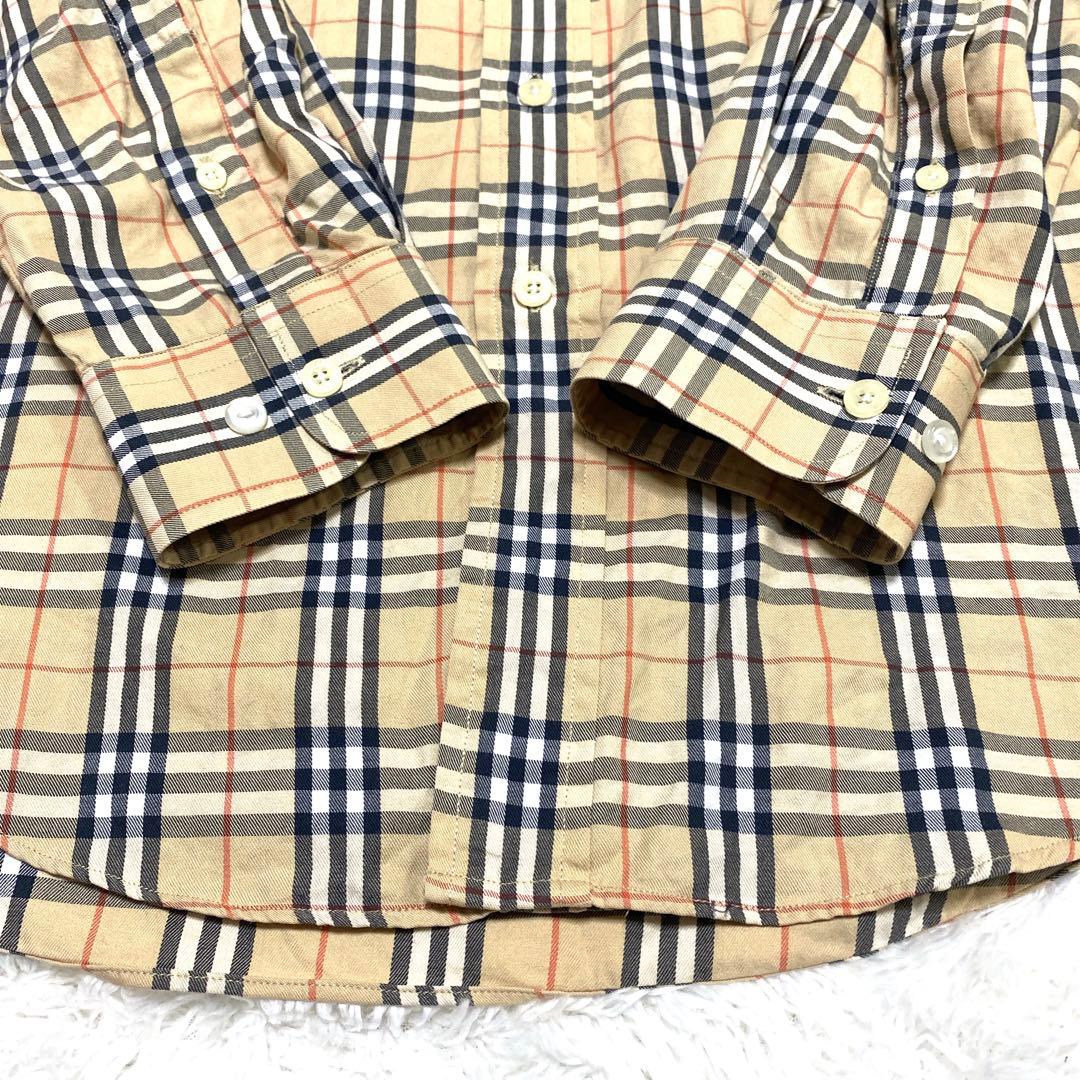 Burberrys バーバリー ノバチェック 長袖シャツ 39 M ホースロゴ