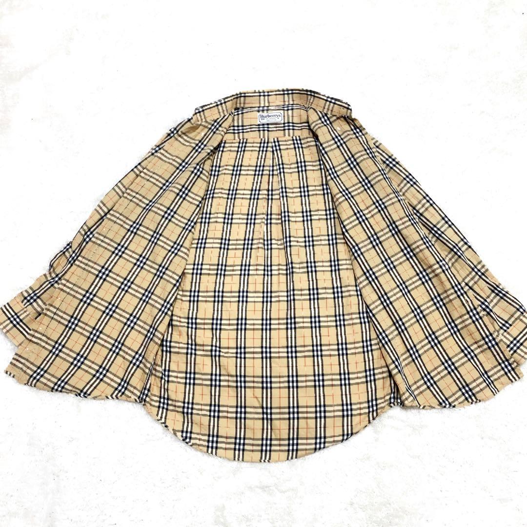 Burberrys バーバリー ノバチェック 長袖シャツ 39 M ホースロゴ