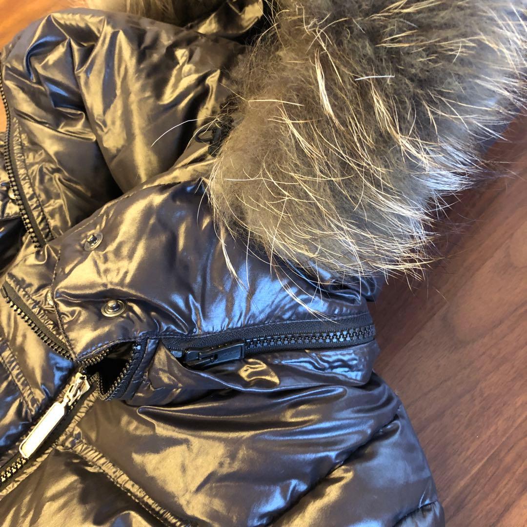 タトラス ロングダウンコート ラクーンファー ブラック L 美シルエット