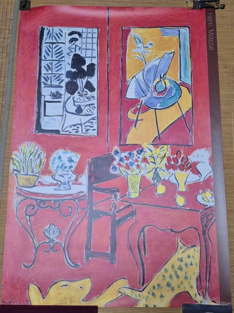 アンリ・マティス アンリ・マチス B1 ポスター ２枚　大きな赤い室内 楽天市場】アンリ・マティス 「大きな赤い室内」 F8号（額外寸61x49