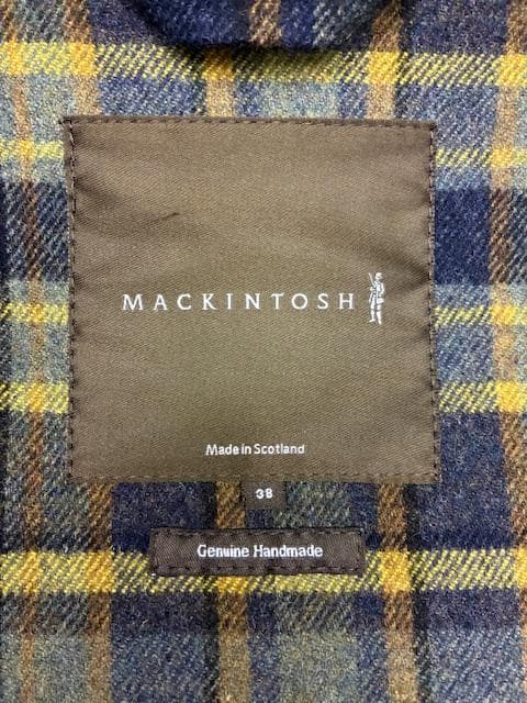 美品】MACKINTOSH ゴム引きステンカラーコート チェック柄 - メルカリ