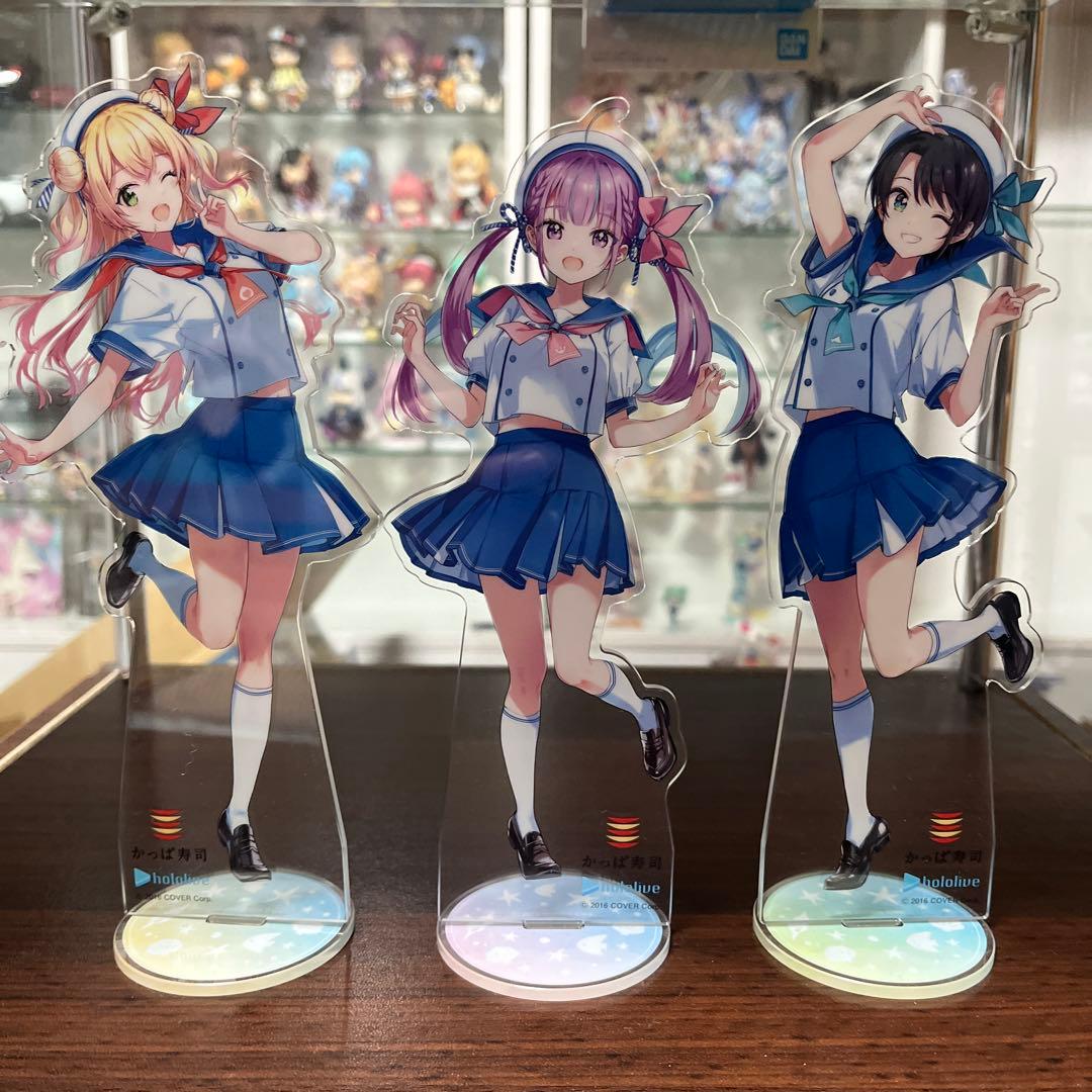 hololive かっぱ寿司 湊あくあ 大空スバル 桃鈴ねね アクスタ セット