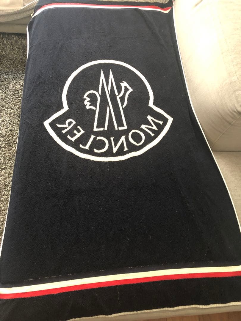 超希少 MONCLER 超大型ブランケット 掛け布団 タオル 非売品 イタリア
