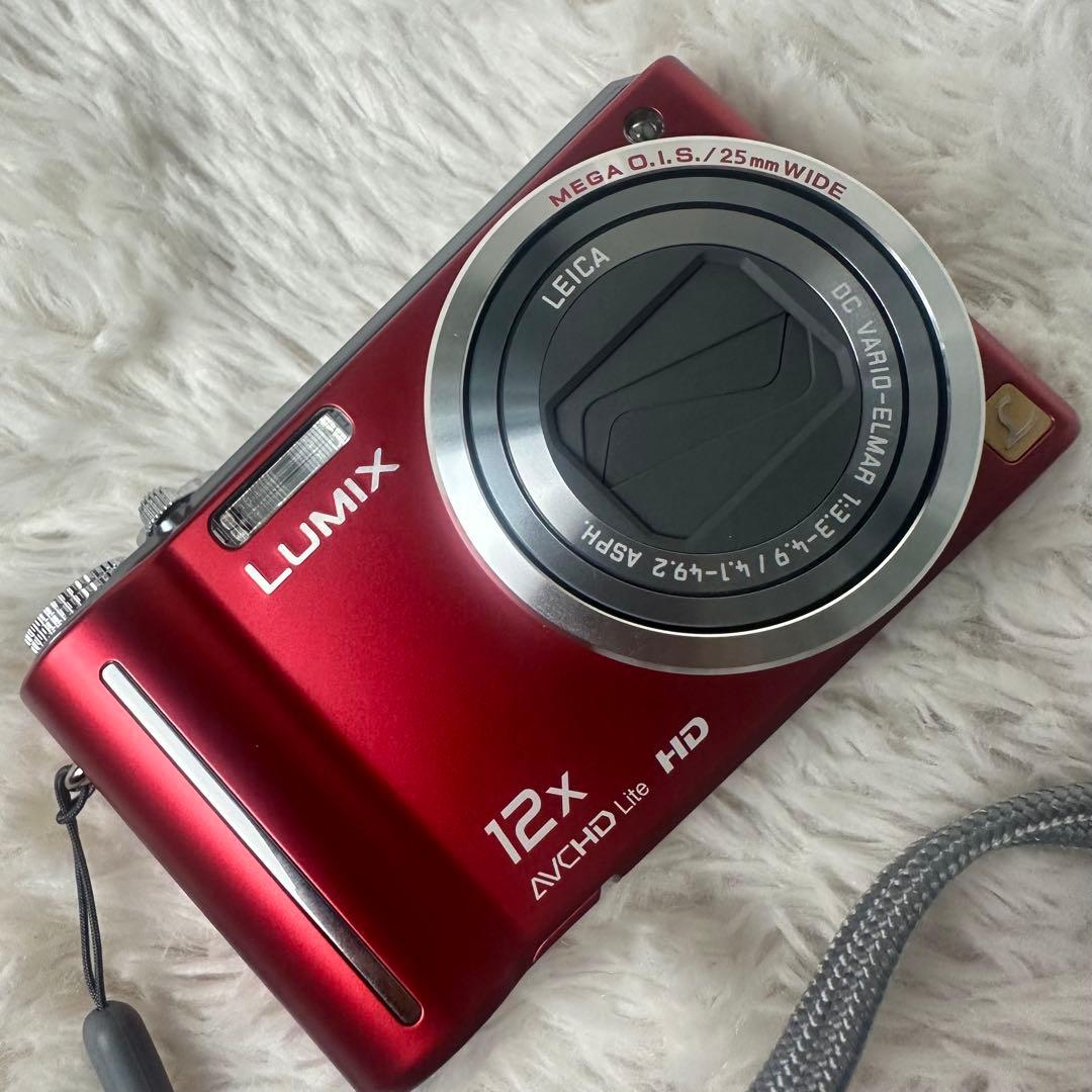 動作確認済】Panasonic デジタルカメラ LUMIX DMC-TZ7 赤 - メルカリ