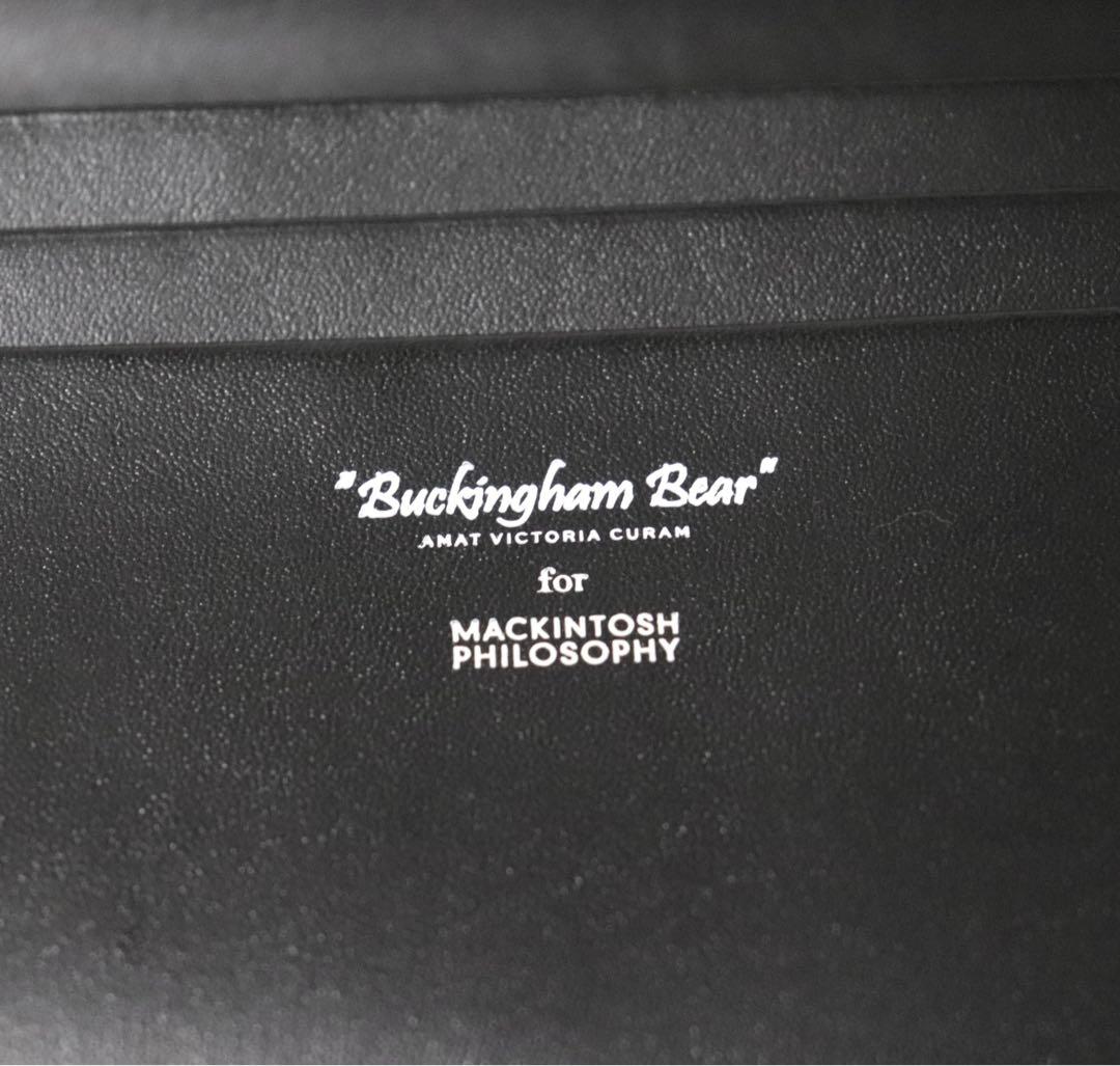 《マッキントッシュ》箱付未使用 バッキンガムベア箔押し レザーかぶせ式長財布