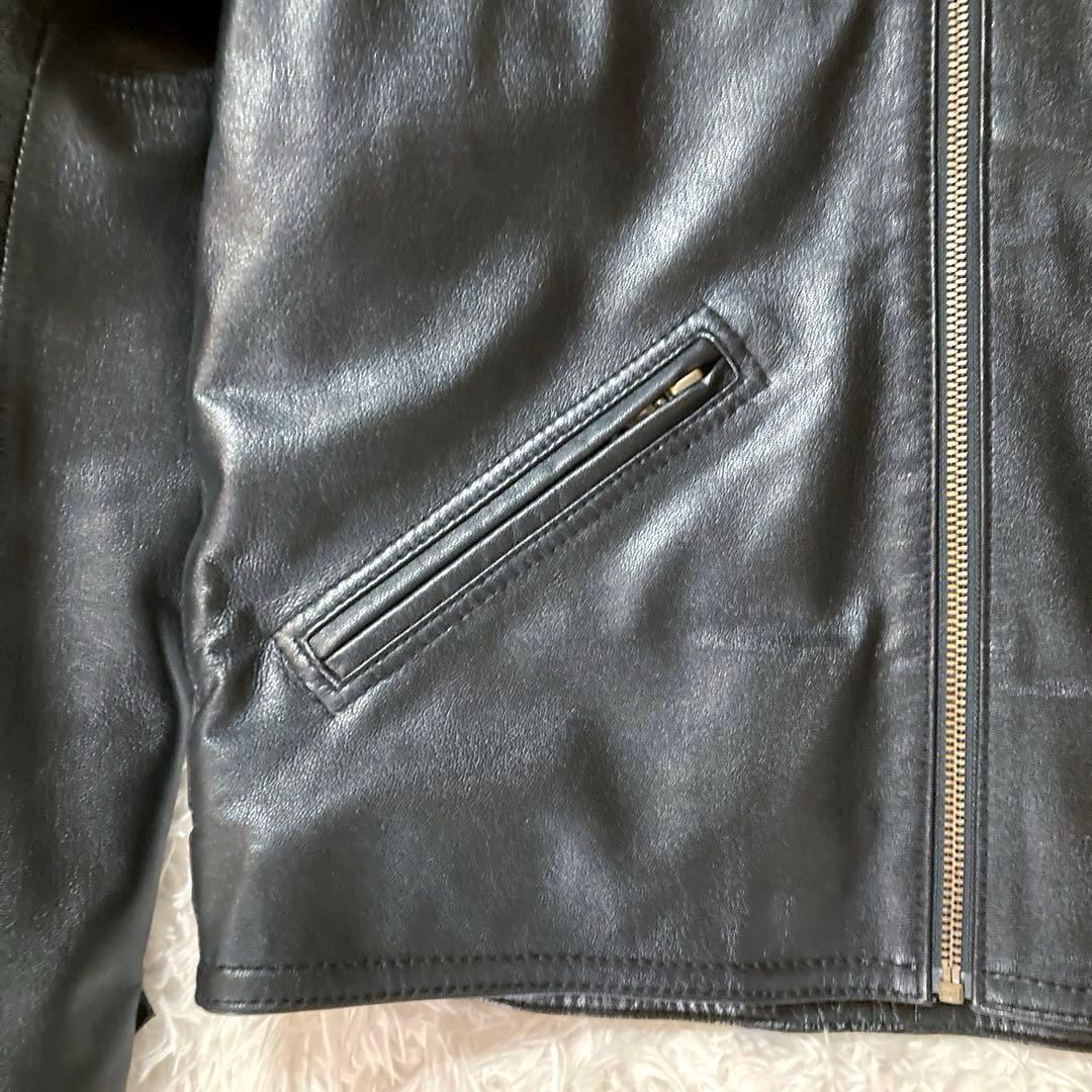 極美品】DEGNER デグナー XL 黒 シングルライダース 山羊革 バイカー