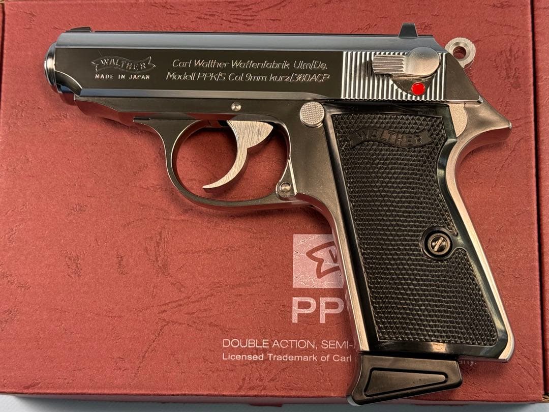 マルゼン製ワルサーニューPPK/Sステンレスモデル（ガスブローバック）