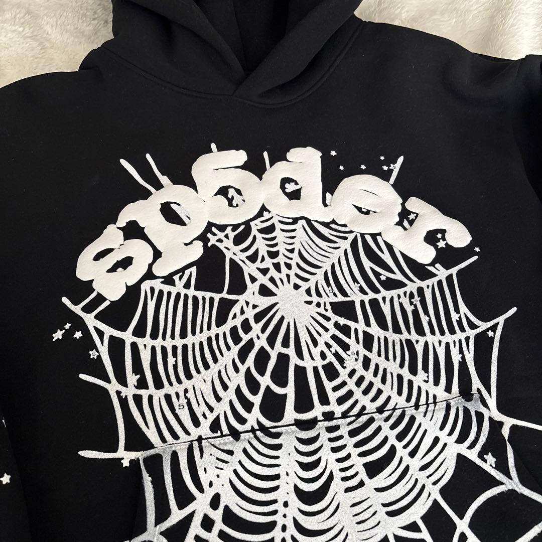 確実正規品 sp5der パーカー ブラック Sサイズ - メルカリ