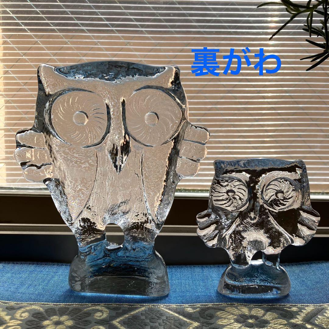 希少 KOSTA BODA コスタボダ 北欧ヴィンテージ 置物 フクロウ ガラス