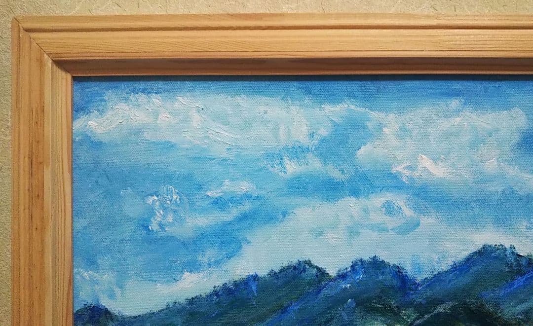 油絵 風景画 ✡️ 兵庫県砥峰高原【P30】【10月】 油絵 風景画 P30