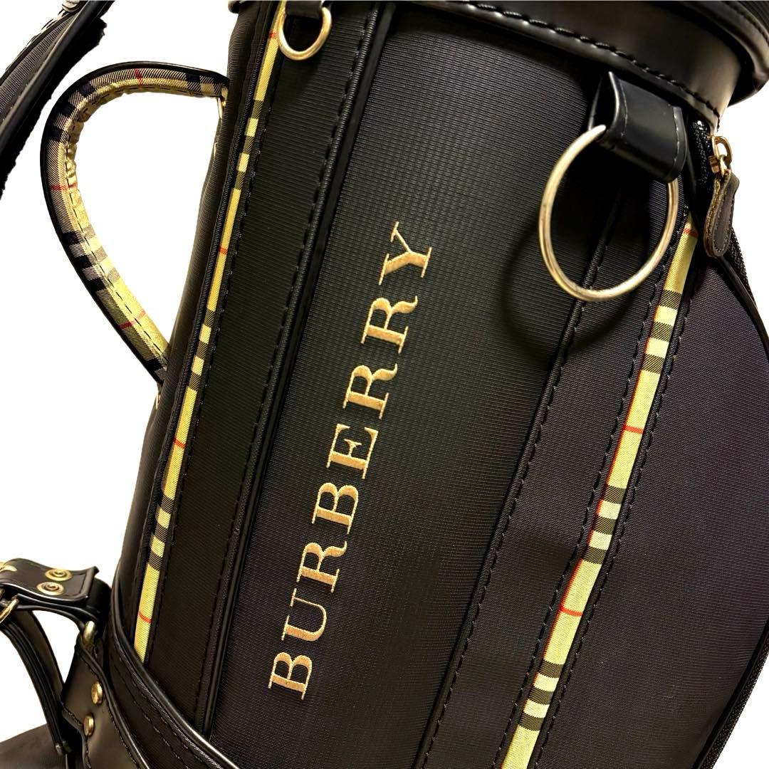 美品 BURBERRY ゴルフバッグ キャディバッグ ノバチェック ブラック