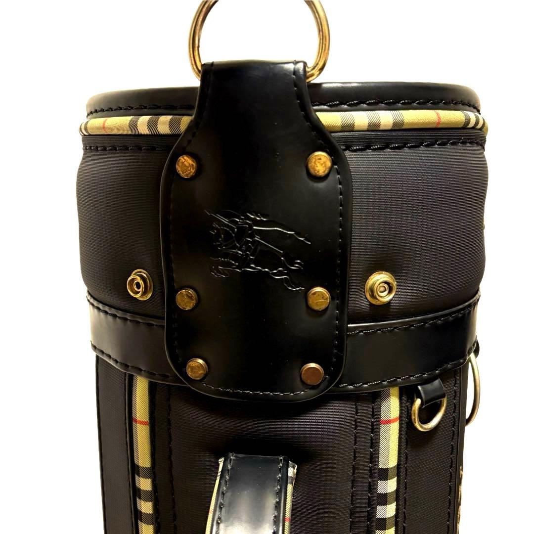 美品 BURBERRY ゴルフバッグ キャディバッグ ノバチェック ブラック