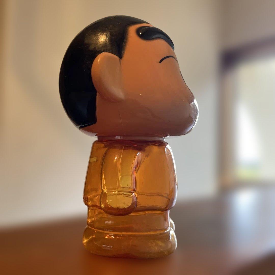 希少　クレヨンしんちゃん　貯金箱　オレンジ