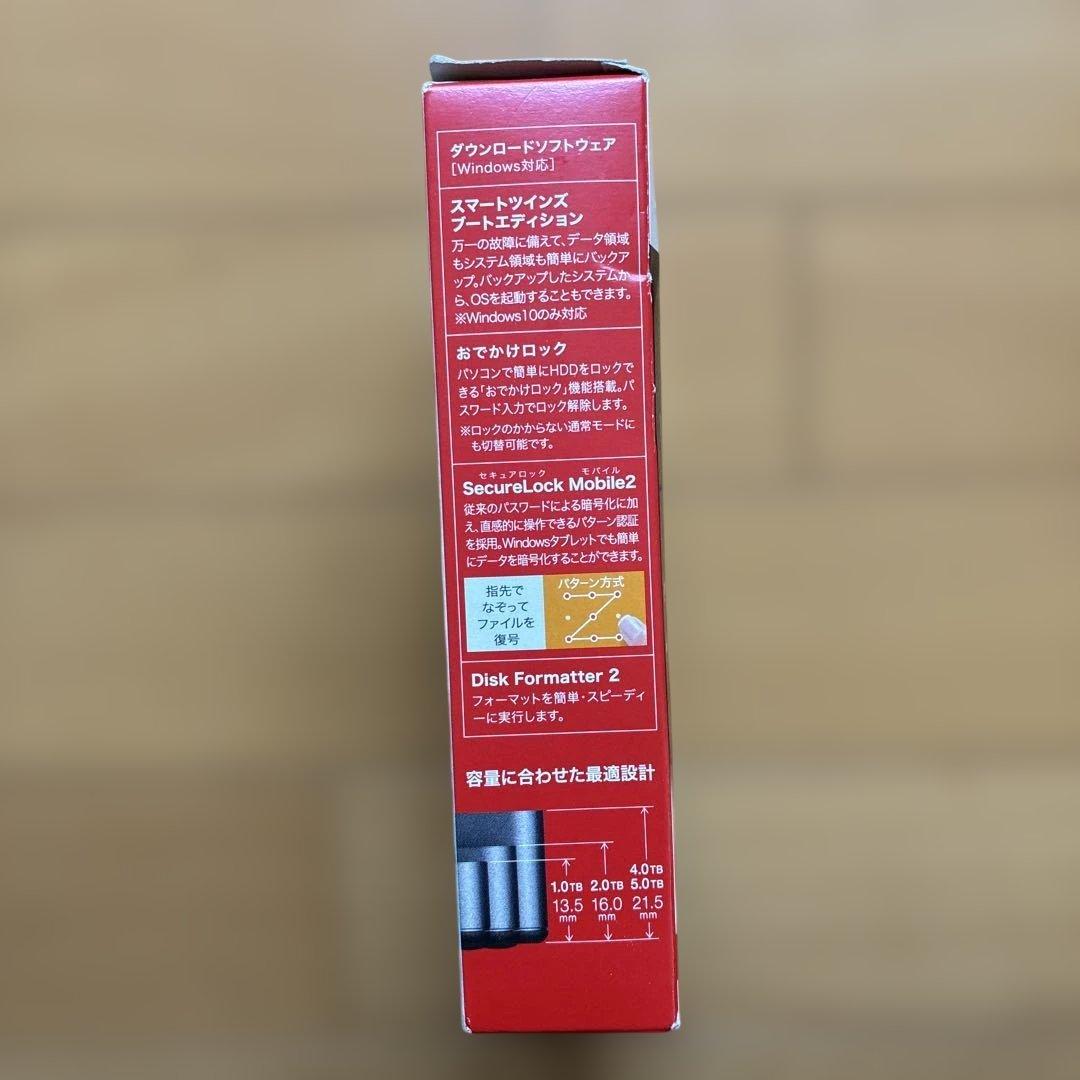 BUFFALO ポータブルHDD 2.0TB HD-PGF2.0U3-BBKA