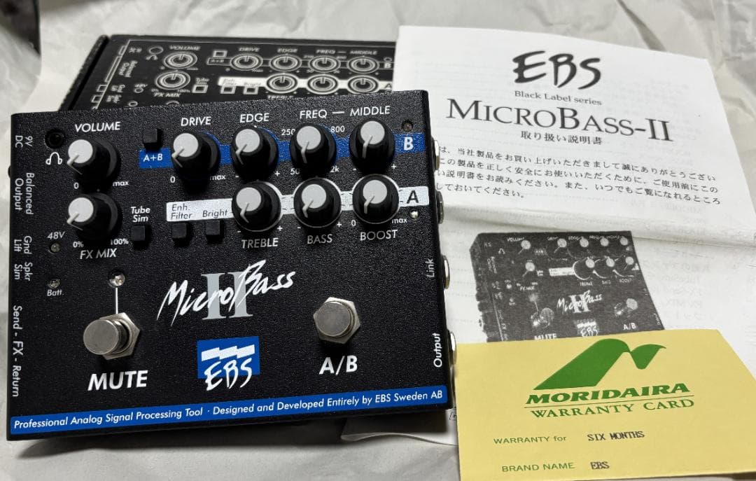 【名機】EBS Micro Bass II ベース用プリアンプ/DI 動作良好 MicroBass II – モリダイラ楽器