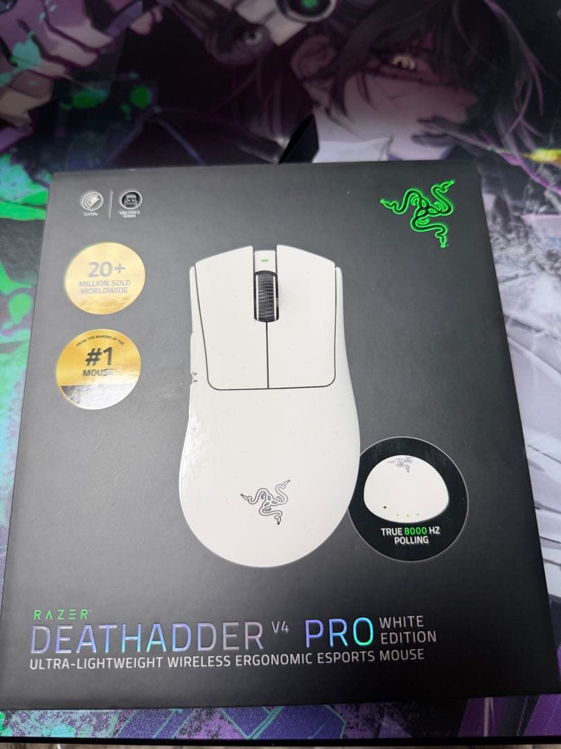 マウス・トラックボール Razer Deathadder V4 Pro white ゲーミングマウス DeathAdder V4 Pro (White Edition) ホワイト RZ01