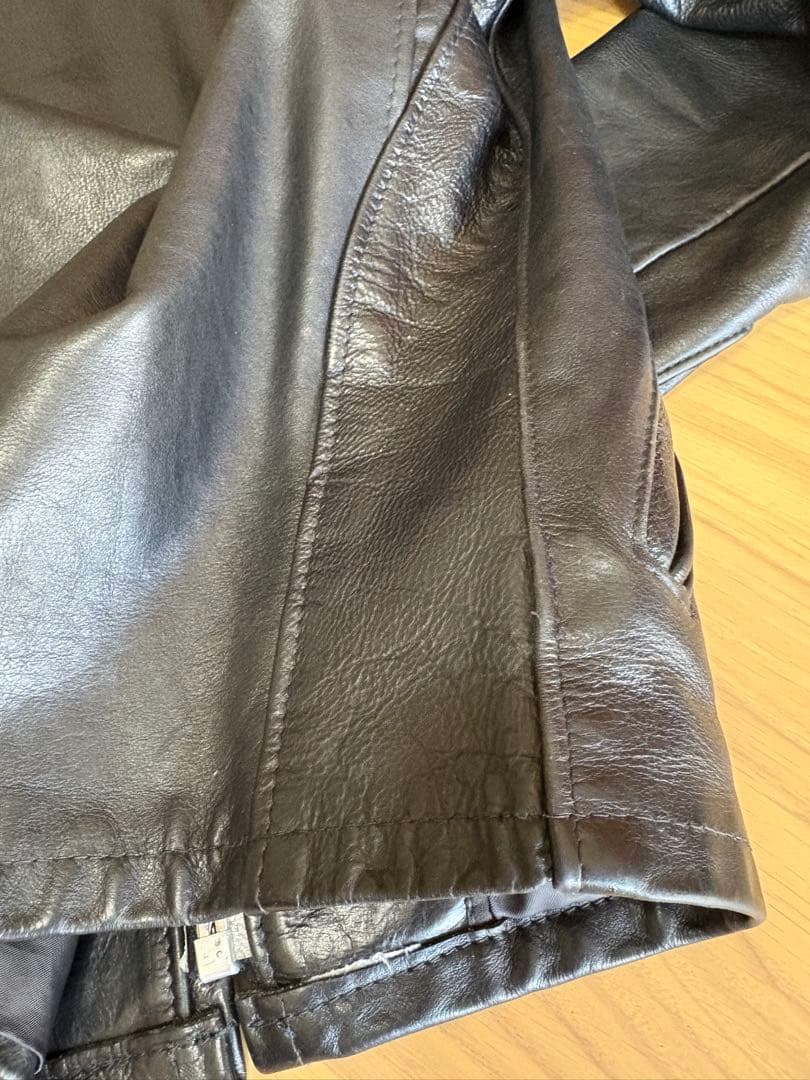 ジ*ス様 schottシングルライダース 襟付きボア無しサイズ34 - メルカリ