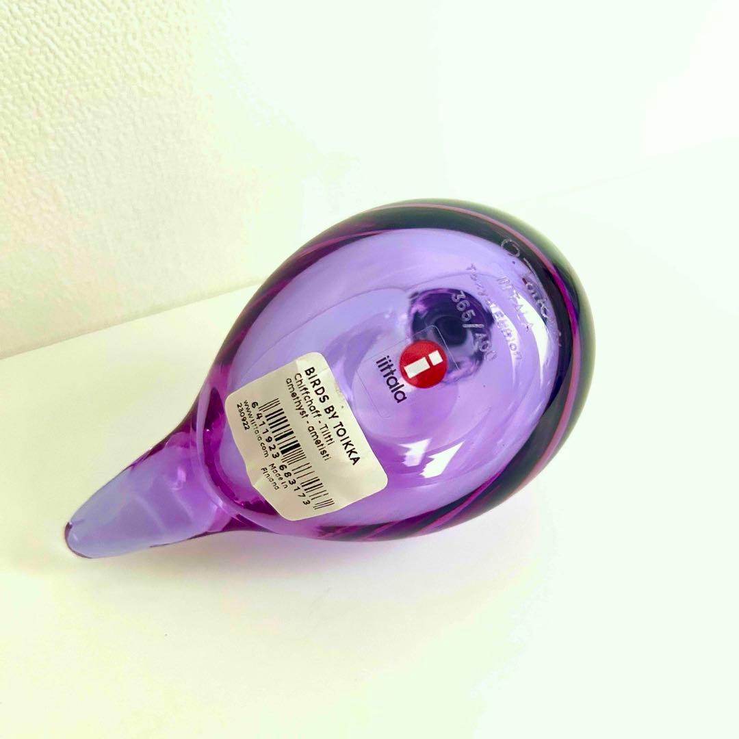 新品イッタラiittala バード オイバトイッカ チフチャフ アメジスト
