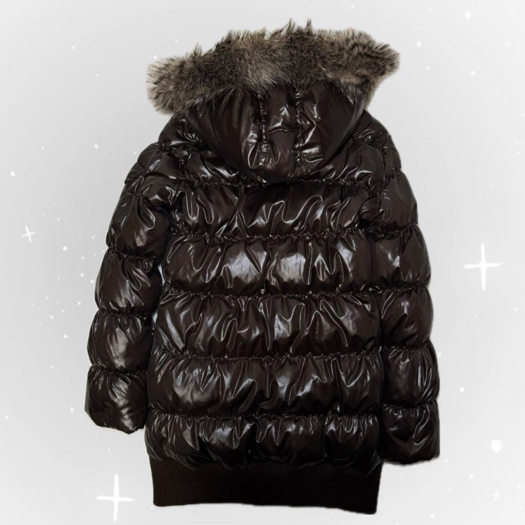 GAP ダウンコート ファー ダブルジップ 光沢 平成ギャル y2k - メルカリ