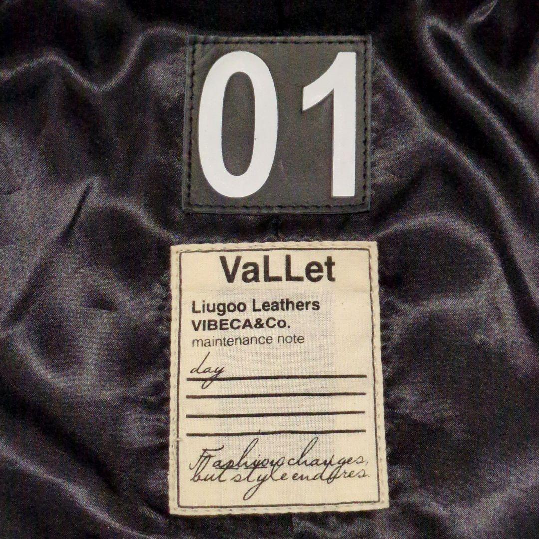 VaLLet 01♢牛革 シングルライダース ジャケット 総裏地 ベルト 黒LL