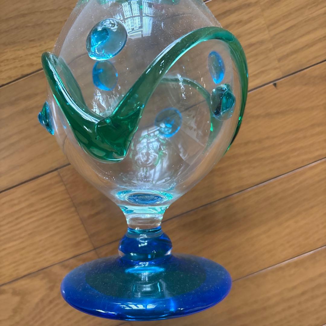 未使用 津軽びいどろ 水玉波紋 デカンタ デキャンタ 硝子 玻璃 - メルカリ