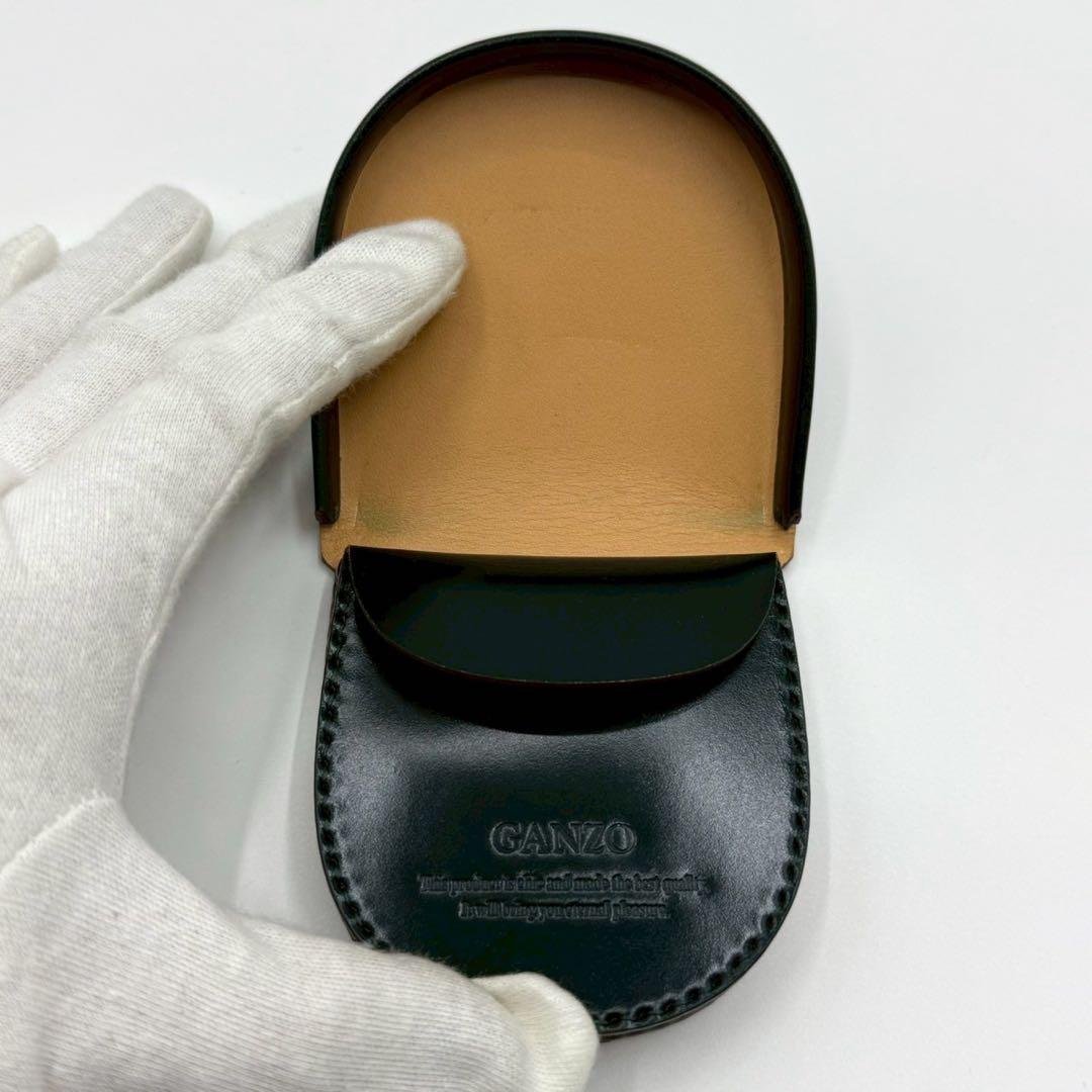 現行✨未使用品】ガンゾ コードバン 馬蹄型コインケース ダーク