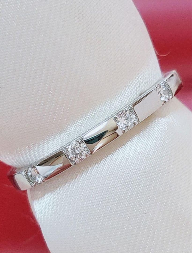 新入荷 未使用品 pt950 天然ダイヤモンド 0.10ct リング