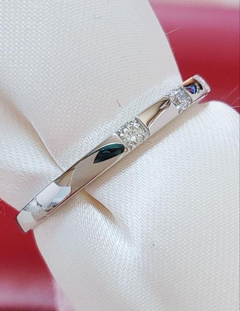 新入荷 未使用品 pt950 天然ダイヤモンド 0.10ct リング