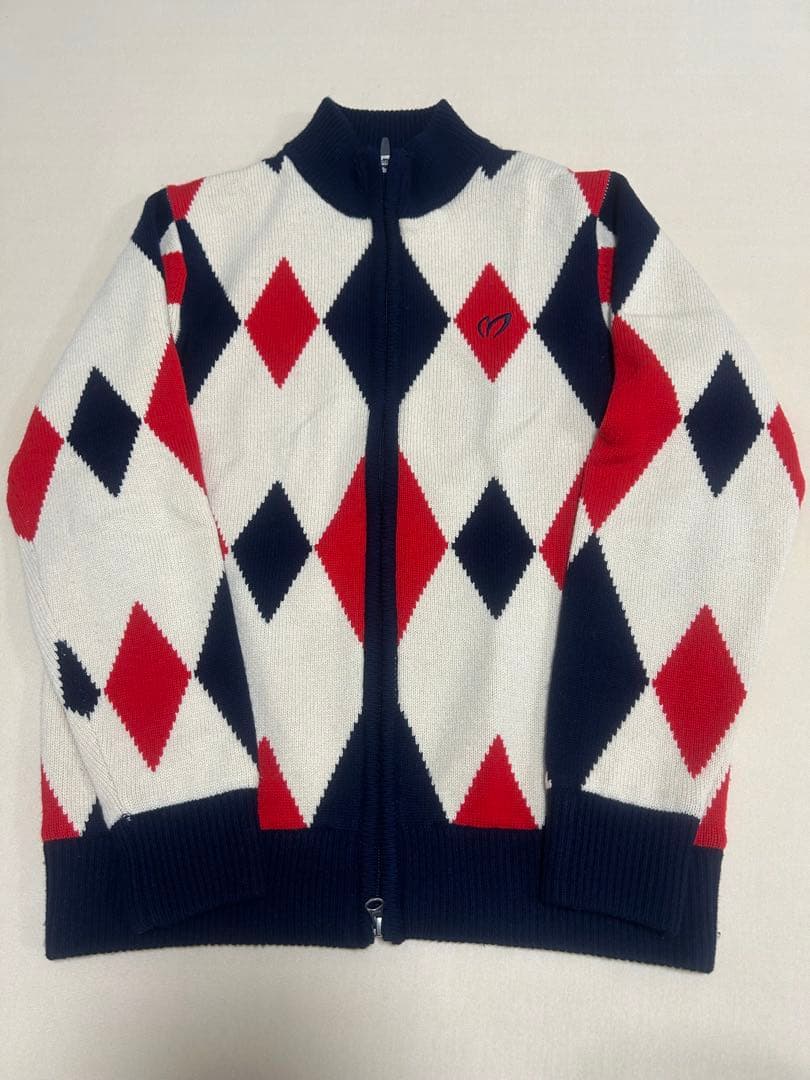 MASTER BUNNY EDITION ダイヤモンドパターン　ニット　ブルゾン Regentフルジップアップニットブルゾン | MASTER BUNNY EDITION