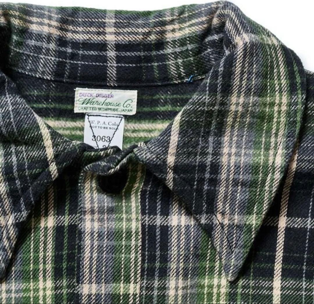 新品 ウエアハウス 3063 ワンポケット プルオーバー ネルシャツ 30周年