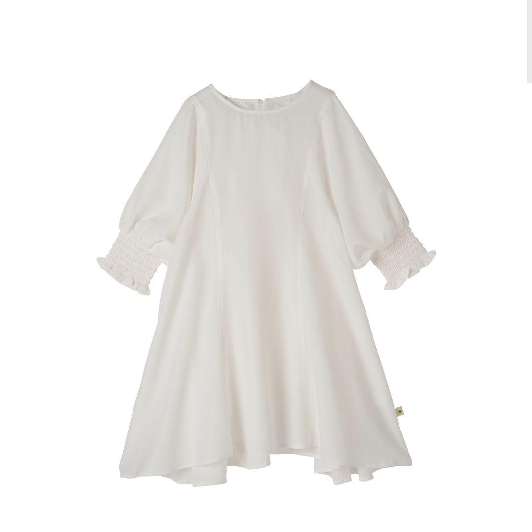 Naptime パフスリーブフレアブラウス ホワイト