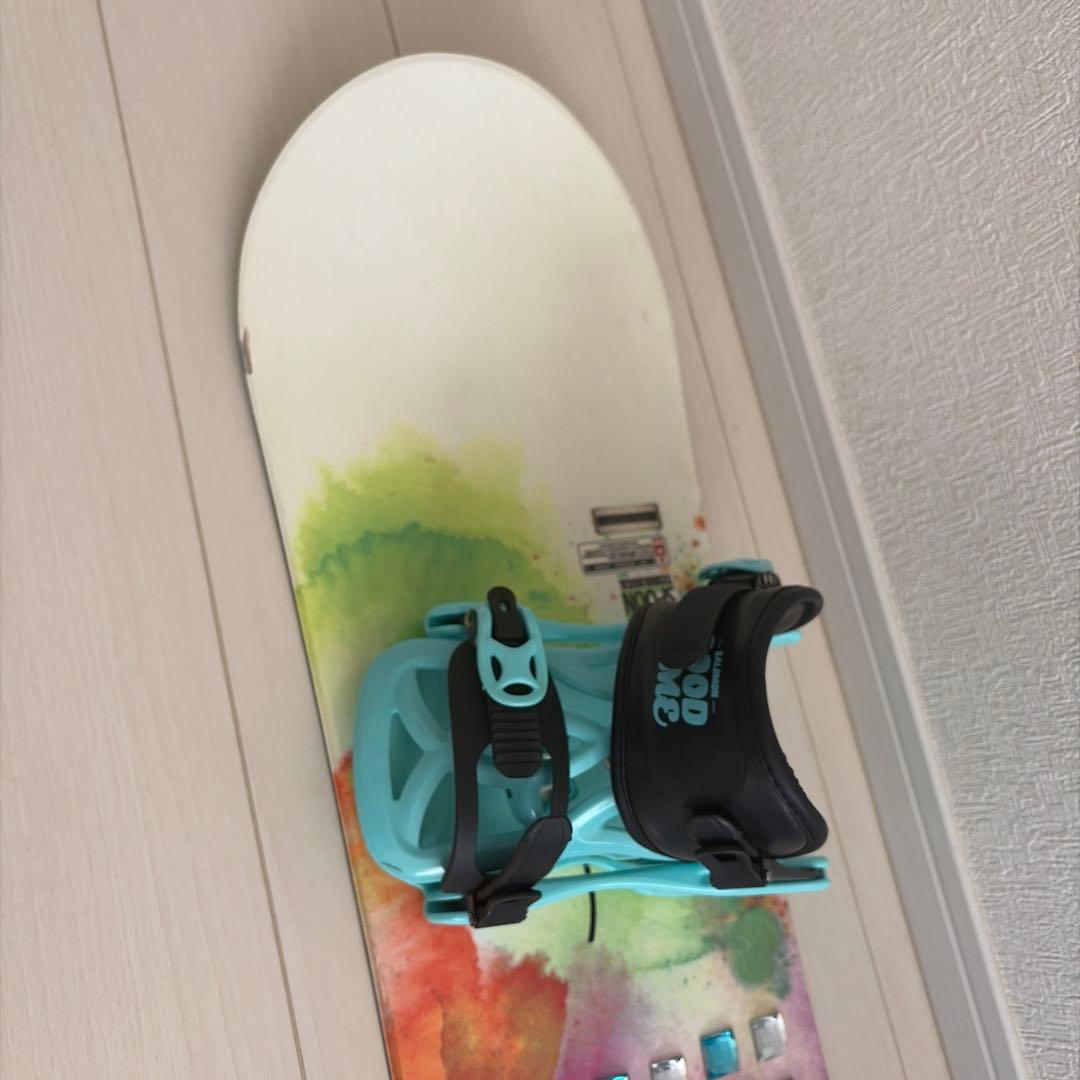 送料無料】キッズスノーボード2点セット spoon stamp 110㎝ 中古