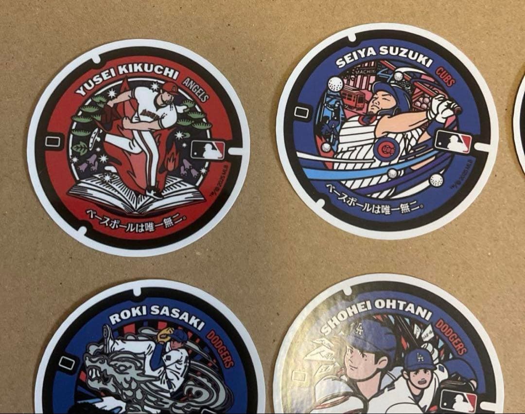 ⭐️非売品・全12種コンプリート⭐️MLB マンホールステッカー 完全