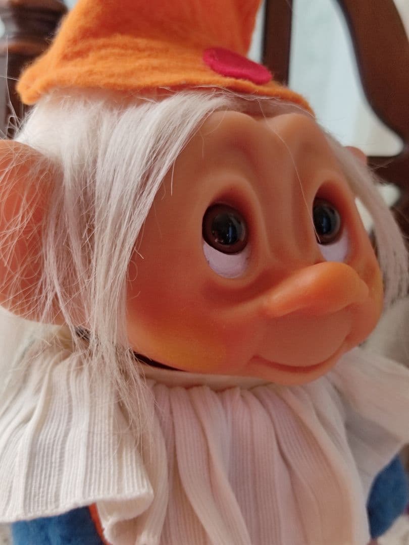 デンマーク　トロール人形　昭和レトロ　 妖精  ぬいぐるみ　小人　ピエロ　　北欧