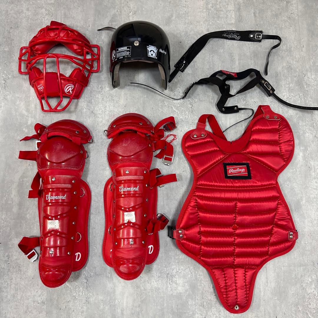 A880 少年用 7〜10歳用 キャッチャー防具一式 マスク レガース 胸当て 久保田スラッガー 軟式 少年用 ジュニア キャッチャー防具 4点セット
