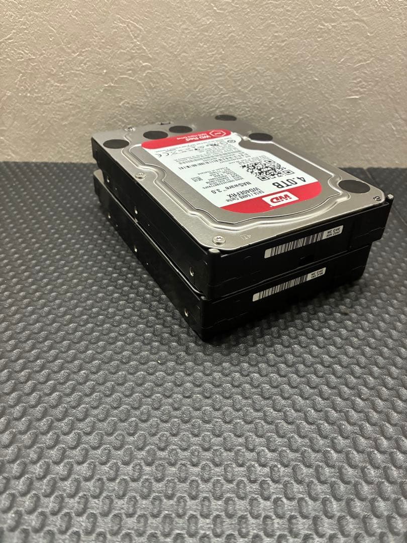 3.5インチ WD40EFRX 4.0TB レッド データ削除済み　2枚セット