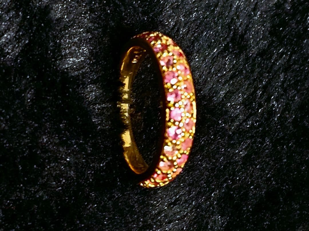 佐藤京子様 専用 K18 PG750 ピンクサファイア ルビー パヴェリング