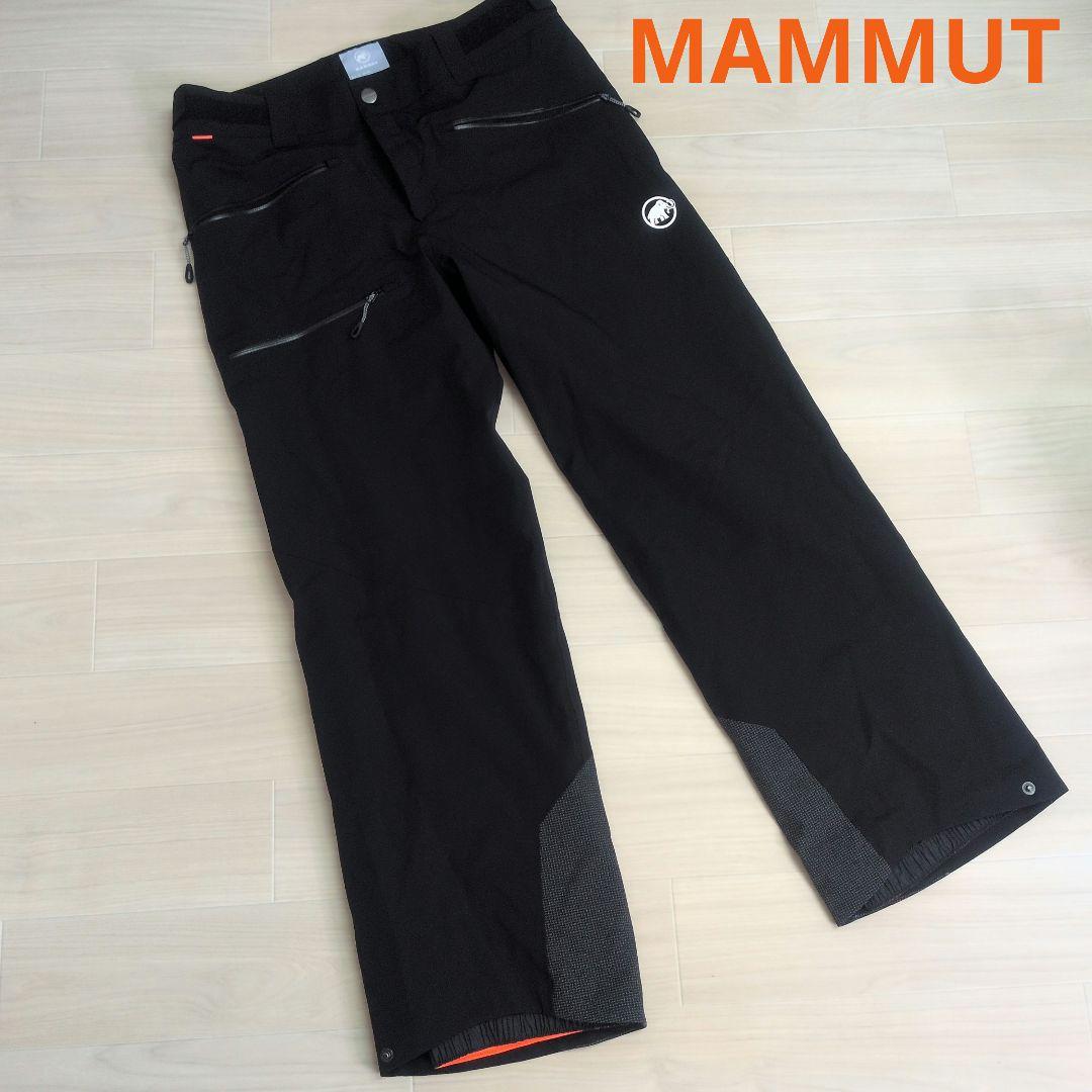 美品　MAMMUT　スノーパンツ 黒 マンモスロゴ メンズLサイズ MAMMUT（マムート） メンズ スキー スノーボード ウェア フォール