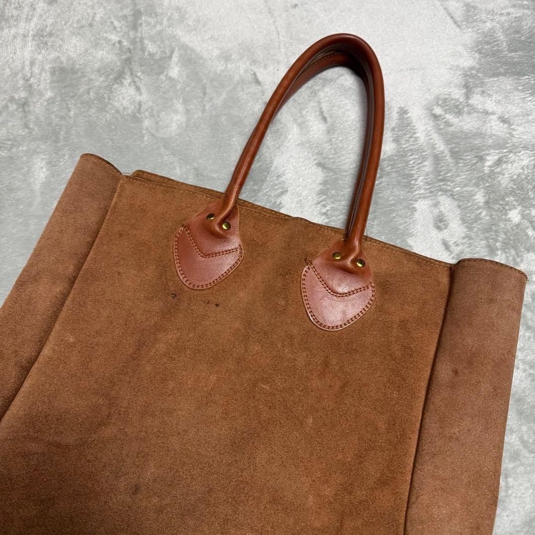 80s スエード レザー トートバッグ MADE IN USA ロングハンドル - メルカリ