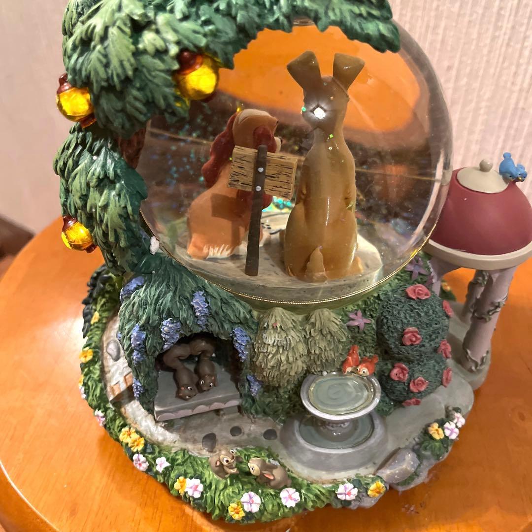 ディズニーストア　わんわん物語Lady&Trumpスノーグローブ　オルゴール付き