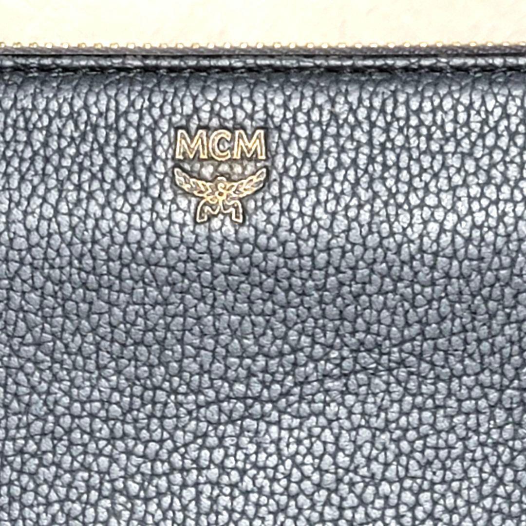 未使用 MCM 長財布 ロングウォレット ネイビー ラウンドジップ 付属品