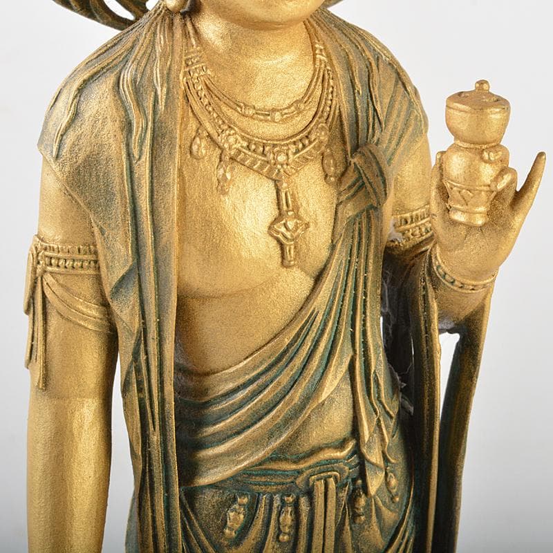 大仏師 松久宗琳作 ブロンズ 瑠璃観音像 仏像 高さ約35.5cm HR5873