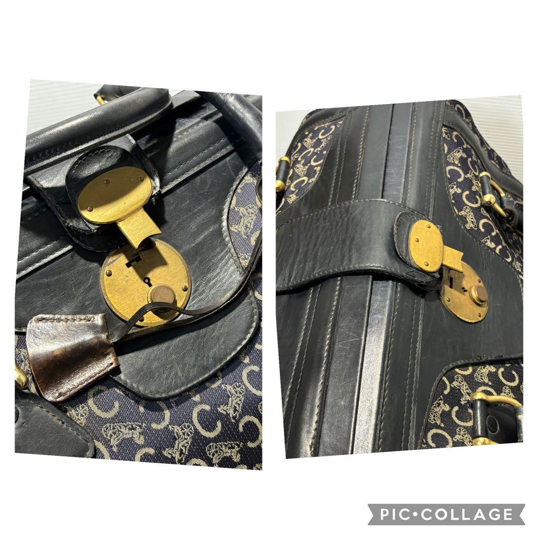 OLD CELINE オールド セリーヌキー付きボストンバッグ【がま口開口希少】