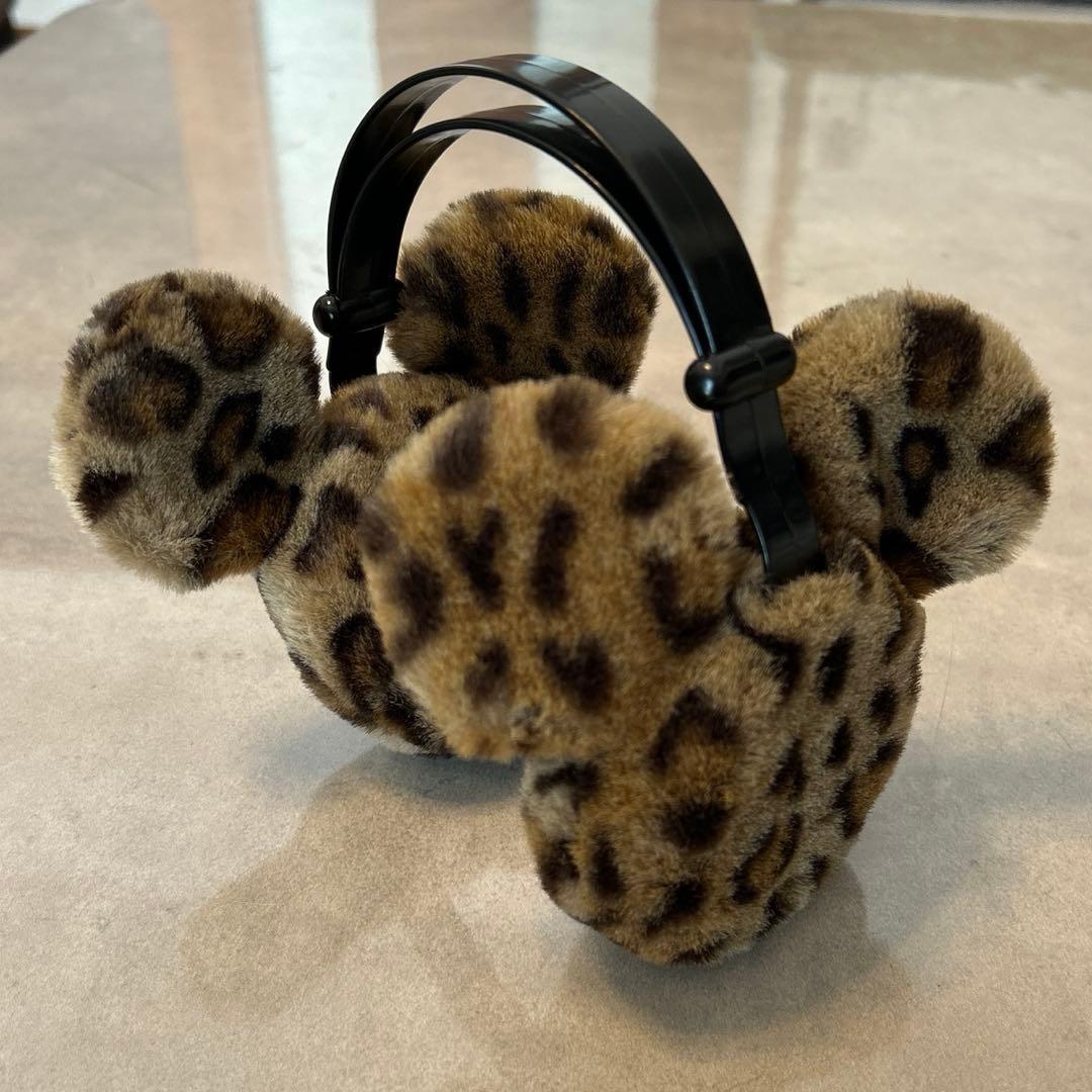 Disney ミッキー ヒョウ柄 イヤーマフ 耳あて - メルカリ