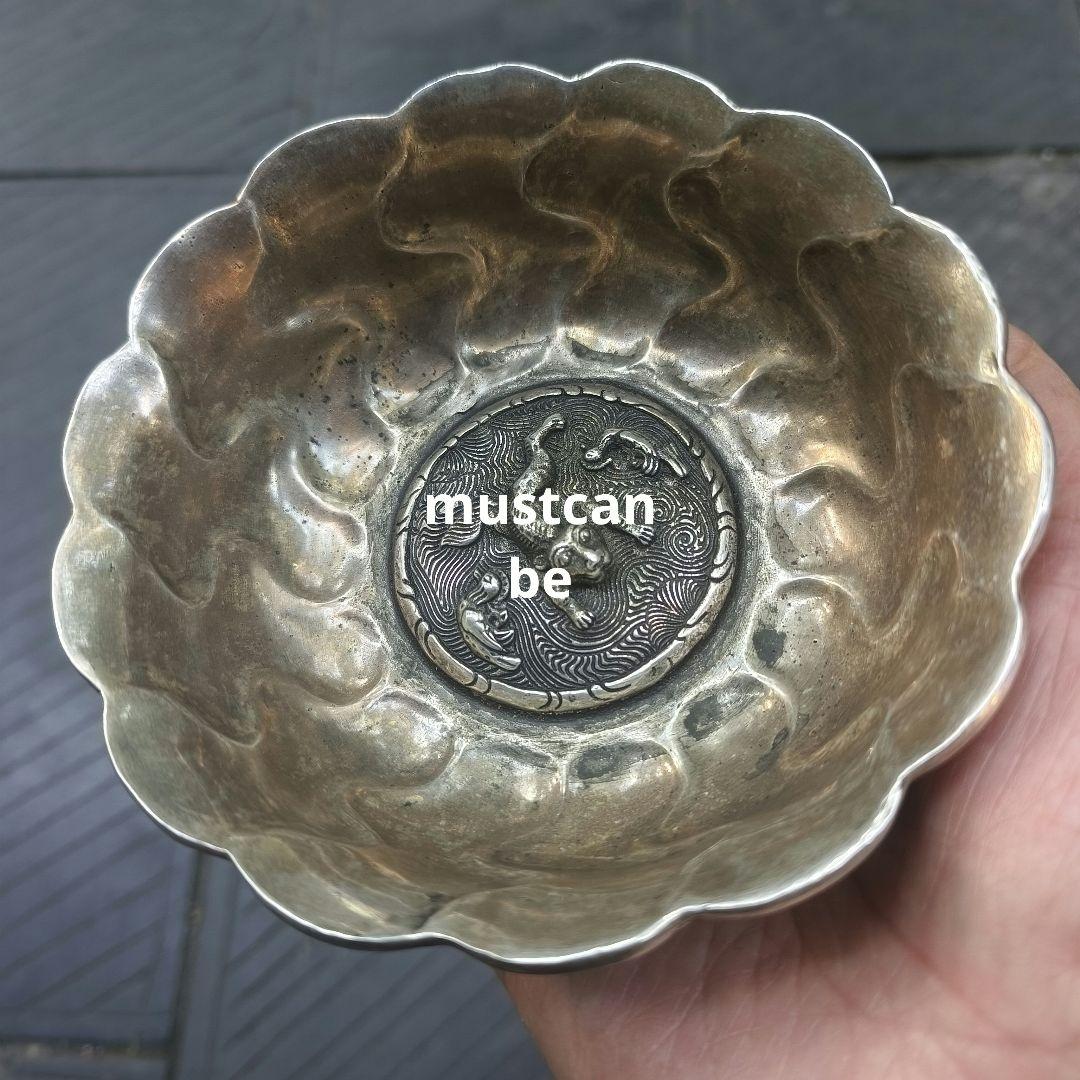 銅碗 大唐貞観鴛鴦鴻雁干支神獣蓮花招財碗 装飾品 現代工芸品 美術品
