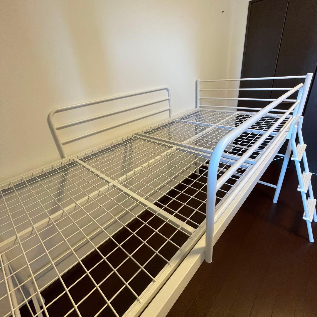 引取り限定】NITORI ニトリ ロフトベッド ミドルベッド ホワイト